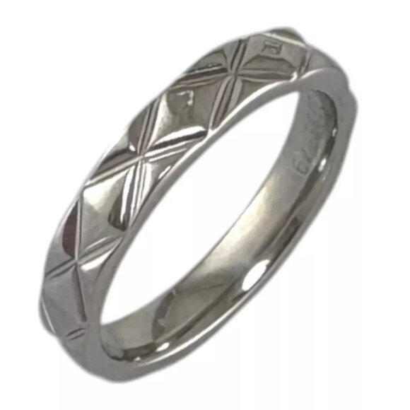 CHANEL Ring US 4 3/4 EU48 Pt950Platinum Matrasse used - Picture 1 of 6